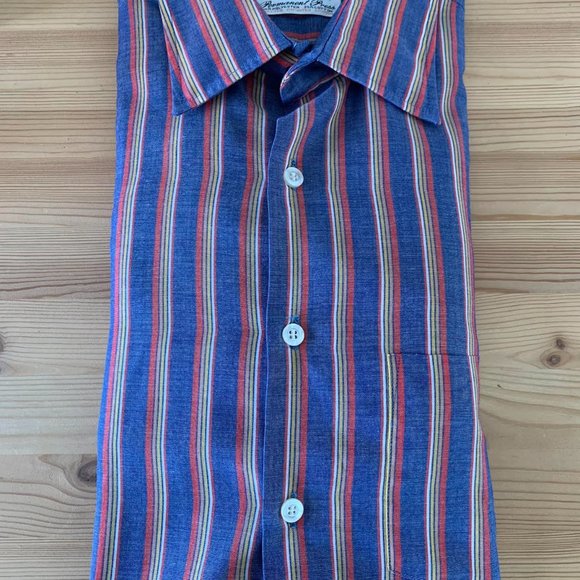 Vintage Jossyth - Size L - Blue / Red button up dress shirt - Picture 3 of 6